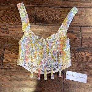 Victoria Secret floral corset top